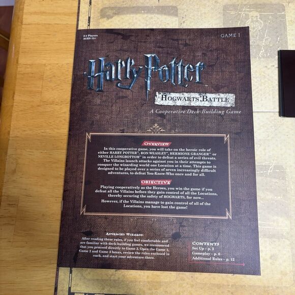 USAopoly Board Game Harry Potter Hogwarts Battle Cooperative Deck Building F4 - Picture 5 of 15